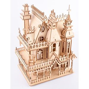 Beroemde Nationale Attracties Hoge Precisie Lasersnijden Puzzel 3D Houten Puzzel Modelbouw Kits-Nederlandse Windmolen