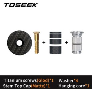 Toseek Carbon Fiber Headset Fiets Vork Spacer Fiets Stem Top Cap Cover Compressie Expansie Plug