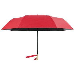 Houten Eend Hoofd Handvat Paraplu UV 50 + Schaduw Regen of Zonneschijn Vouwen Dier Reizen Paraplu Nooit Nat Portable Novel paraplu