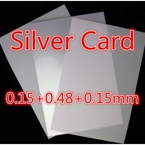 Inkjet PVC niet-gelamineerde Witte Kaart Gold Card Zilver Kaart matte Kaart Materiaal dubbelzijdig Menu Recept Papier a4 pvc card