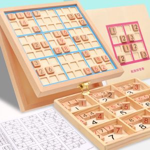 Sudoku Schaken Schaken Logic Training Board Kinderen Intelligentie Redeneren Speelgoed Kinderen Houten Spel Speelgoed Met Sudoku Boeken