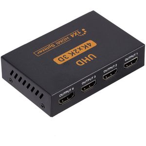 4 K HDMI Splitter Full HD 1080 P Video HDMI Switch Switcher 1 in 2 1 in 4 out HDMI versterker Dual Display Voor HDTV DVD PS3 Xbox