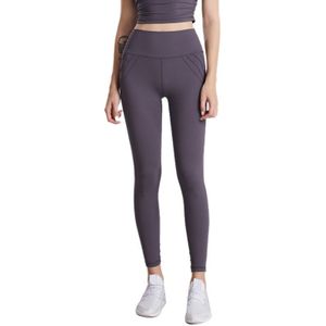 Vrouwen Dubbelzijdige Huidvriendelijke Yoga Broek Hoge Taille Lift Hip Sport Yoga Fitness Broek Roze