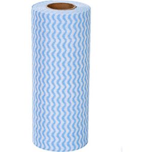 50Pcs/Roll Niet-geweven Stof Wassen Schoonmaakdoekje Handdoeken Keuken Handdoek Wegwerp Gestreepte Praktische Vodden Vegen Verzuren pad2020
