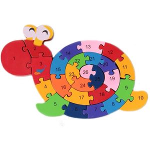 Legpuzzels Kronkelende Slak Speelgoed Brief & Nummers Puzzels Voorschoolse Educatief Speelgoed Voor Peuters Kids Kinderen Jongens Meisjes