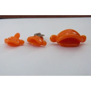 25x10mm/42x18mm oranje kleur dier eend mond plastic speelgoed bevindingen & zachte wasmachine-grootte optie