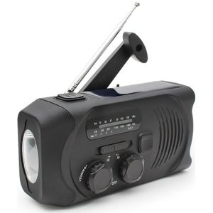 2000Mah Solar Radio Am/Fm Weer Radio Multifunctionele Draagbare Emergency Radio Met Led Zaklamp Zonne Mobiele Power Radio