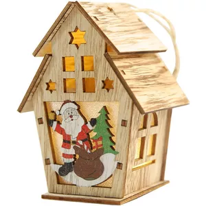 Doyomtoy Set van 24 houten kerstboomversieringen