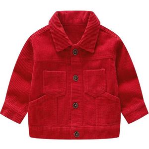 Lente En Herfst Kinderkleding Koreaanse Baby Corduroy Jas Kinderen Effen Kleur Toevallige Jas