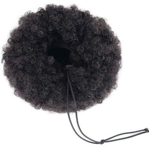 Houyan 8 Inch Korte Zwarte Afrikaanse Puffy Synthetisch Haar Chignon Pruik Voor Vrouwelijke Trekkoord Krullend Haar