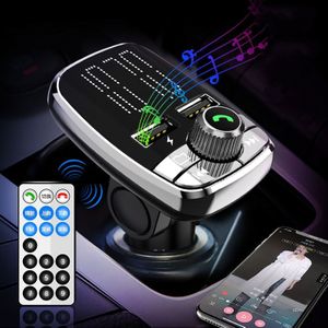 JINSERTA afstandsbediening Auto Kit MP3 Speler Handsfree Bluetooth 5.0 Fm-zender Dual USB Auto Charger TF Flash USB Muziek spelen