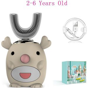 Chkiten Kinderen Elektrische Tandenborstel U Type Kids Automatische Tanden Tandenborstel Oplaadbare Leuke Cartoon Waterdicht Tandenborstel