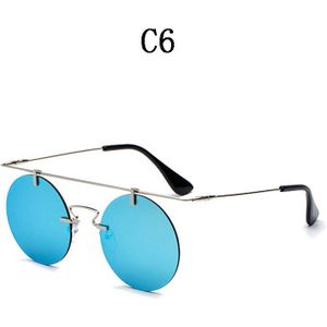 BOYSEEN Mode Mannen Vrouwen Bril Klassieke Ronde Randloze Steampunk Zonnebril Vintage Brillen Top UV400