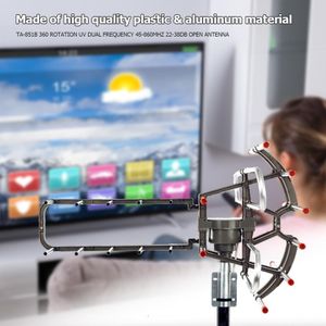 Praktische Plastic + Aluminium 360 Rotatie Uv Dual Frequentie Open Antenne Home Video Apparatuur Accessoires