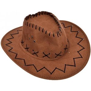 Casual Cowboy Hoed Zonnehoed Cowgirls Kinderen Hoed Kunstmatige Suede Brede Rand Leisure Halloween Kinderen Hoed #5