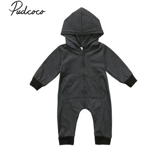 Gloednieuwe Peuter Pasgeboren Kid Baby Boy Warm Baby Romper Jumpsuit Hooded Kleding Rits Trui Outfit Herfst Warme Kleding