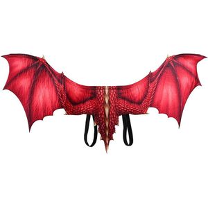 Volwassen Jongen En Meisje Jaar Decoratie Carnaval Party Animal Kostuum Cosplay Dinosaur Dragon Demon Gezicht Masker En Vleugels