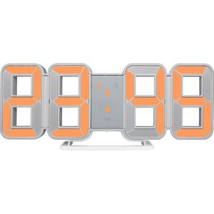 Digitale Wandklok 3D Led Elektronische Grote Nummer Moderne Eenvoud Tafel Bureau Alarm Horloge Backlight Temperatuur Klokken