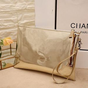 Spiegel Koreaanse Mode Reflecterende Vrouwen Handtas Clutch Tas Lederen Grote Zilveren Party Club Purse Pouch Bolsas sac a main