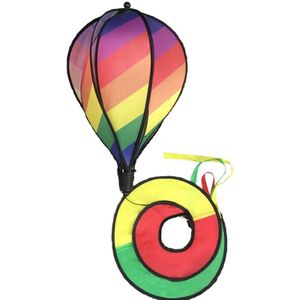 Gestreepte Regenboog Windzak Air Ballon Wind Spinner Bonte Tuin Decor