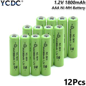 4/8/12Pcs Top Green Oplaadbare Batterij AAA 1800 mAh Pre/Stay Lading Ni-Mh Cellen oplaadbare Batterijen HR03, LR03