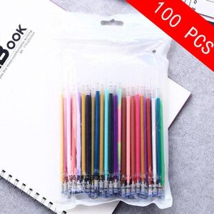100 Stks/zak 0.7Mm Multicolor Gel Pen Vullingen Set Vervangbare Kleurrijke Flash Glitter Pen Vullingen Voor Schrijven Diy Schilderen Graffiti