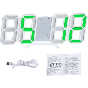 3D Digitale Tafel Klok Wandklok Led Nachtlampje Datum Tijd Celsius Display Alarm Usb Snooze Home Decoration Woonkamer #9