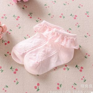 Kid Meisje Schattige Kant Ruche Sokken Peuter Baby Meisjes Lace Ruffle Stroken Enkelsokken Prinses Anti Slip Tutu sokken