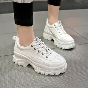 Vrouwen Sneakers Mode Luipaard Platform Sneakers Dames Chunky Schoenen Vrouw Lederen Sportschoenen Chaussure Femme E14-27