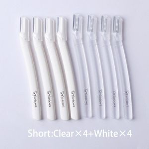 Brainbow 8Pcs Wenkbrauw Trimmer Draagbare Wenkbrauw Scheermes Scheerapparaat Eye Brow Shaper Shaping Tool Schaar Facial Hair Remover Voor Make-Up