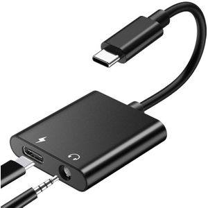 2In1 Usb C Tot 3.5 Mm Hoofdtelefoon Adapter, Pd Snel Opladen, Hi-Res Geluid, compatibel Met Google Pixel 4/4 Xl/3/3 Xl/2/2 Xl, Voor Ga