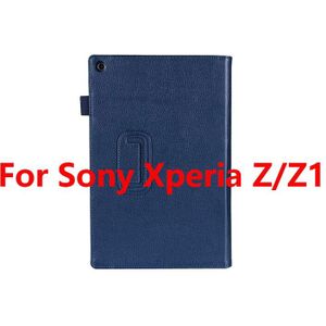 Case Voor 10.1 Inch Sony Xperia Tablet Z / Z2, filp Pu Lederen Beschermhoes Voor Sony Xperia Z1 Z2 Tablet + Film