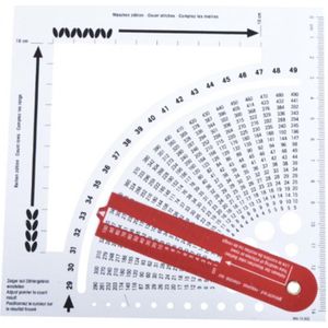 Tellen Frame Multifunctionele Smooth Weave Craft Circulaire Handvat Breien Rekenmachine Draagbare Naaien Tool Trui Heerser Dichtheid