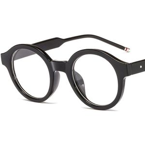 Iboode Vrouwen Brilmontuur Mannen Brillen Frame Vintage Ronde Clear Lens Optische Spektakel Nail Decoratie Unisex Eyewear