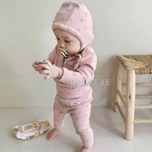 Koreaanse Baby Romper Lente En Herfst En Winter Vrouwelijke Baby Herfst Kleding Lange Broek Thuis Dienst Pak Baby Drie-stuk Pak