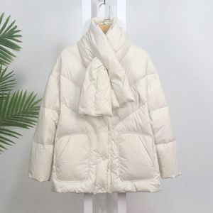 Kbat 2022 90% Witte Eendendons Down Jas Vrouwelijke Losse Jas Warm Dames Jassen Single Breasted Oversized Bovenkleding