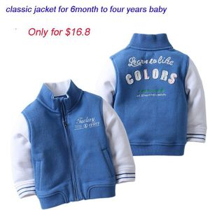 Baby Jongen Jas Herfst Lente Baby Jas Blauwe Kleur Kinderen Bovenkleding