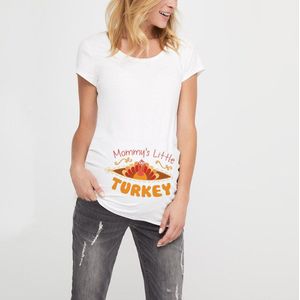 Grappige Thanksgiving Moederschap T-shirt Baby 1St Thanksgiving Dag Zwangerschap Tee Kleding Korte Mouw Tee