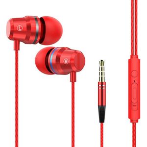 Professionele Metalen Oortelefoon In Ear Wired Oortelefoon 3.5mm HeavySound Stereo Bass Oordopjes Muziek Sport Headset met Microfoon voor Xiaomi