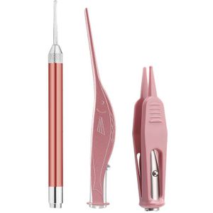 3 Pcs Oor Pick Oor Wax Verwijderen Gereedschap Met Led Light-Oor Lepel Graver & Pincet Voor Oor Gezondheid care & Neus Schoonmaken Pick Nippe