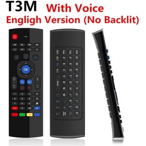 T3M 2.4G Air Mouse Wireless Keyboard Russische 44 Ir Leren Mic Voice Search Voor Android Smart Tv Box Pk MX3 T3 Afstandsbediening