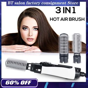 3 In 1 Air Blower Droger Kam Stijltang Krultang Borstel Roterende Föhn Borstel Hair Curler Styler styling Tools