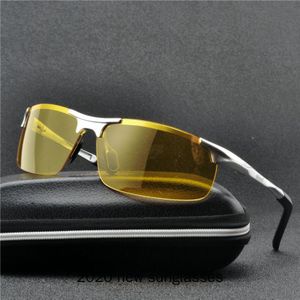 Mincl/Frameloze Man Nachtzicht Zonnebril Vrouwen Gepolariseerde Geel Lens Zonnebril Voor Mannen Night Goggles Driving Sunglass Nx