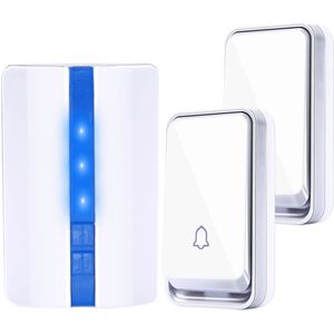 Smatrul Zelf Aangedreven Waterdichte Draadloze Deurbel Geen Batterij Eu Plug Smart Draadloze Deurbel 1 Knop 1 2 Ontvanger 110DB geluid