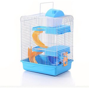 3 Verdiepingen Hamster Kooi Luxe Huis Draagbare Muizen Thuis Habitat Decoratie