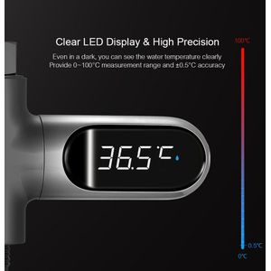 Led Digitale Douche Temperatuur Display 0 ~ 100 ℃ Baby Bad Water Thermometer Celsius Display 360 ° Roterende Scherm Voor thuis Badkamer