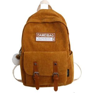 Corduroy Rugzakken Voor Vrouwen Mochila Winter Casual Stijl Ladiesstriped Rugzak Vrouwelijke Tiener Meisjes Schooltas