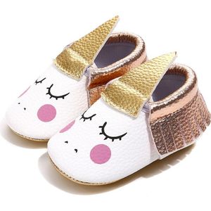 Wiegen Schoenen 3 Stijl 0-18 M Cartoon Afdrukken Kwastje Slip-On Soft Kurk Schoenen