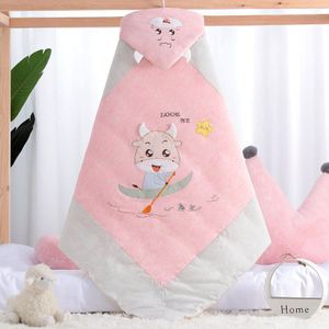 Leuke Cartoon Baby Wrapper En Quilt Candy Kleur Kalf Katoen Comfortabele Deken Pasgeboren Baby En Najaar Dekbed Pasgeboren Bed