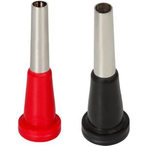 2 Pcs Trompet Mondstuk Metalen Abs Trompet Mondstuk Voor Bach Trompet Muziekinstrumenten Onderdelen, Red & Black